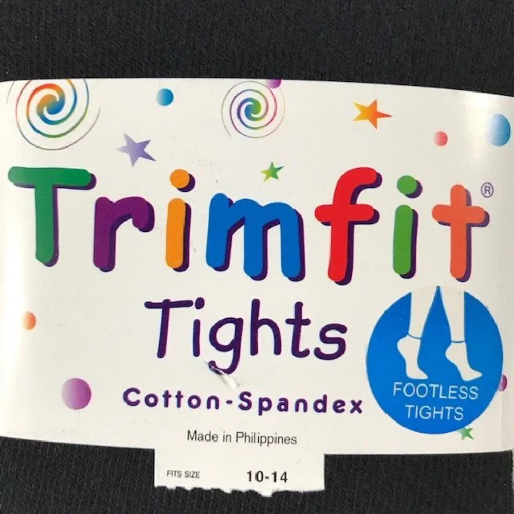 Trimfit Black Footless Cotton Blend Tights